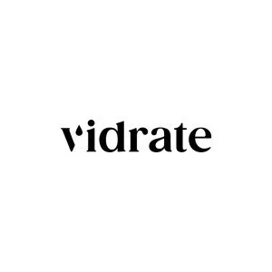 Vidrate logo in black text on a white background