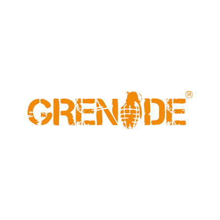 Orange Grenade logo with a grenade replacing the letter A
