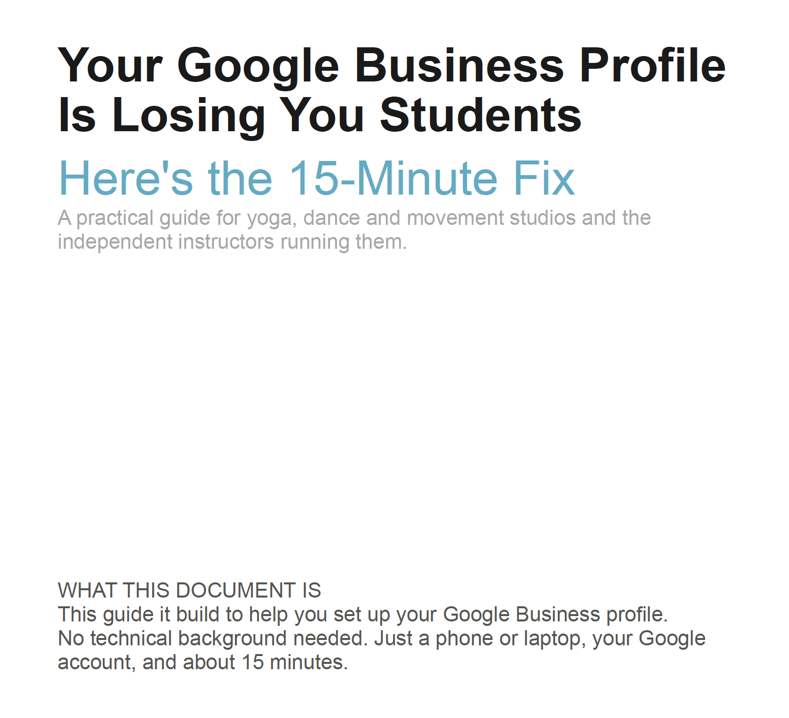 Google Business Profile Guide