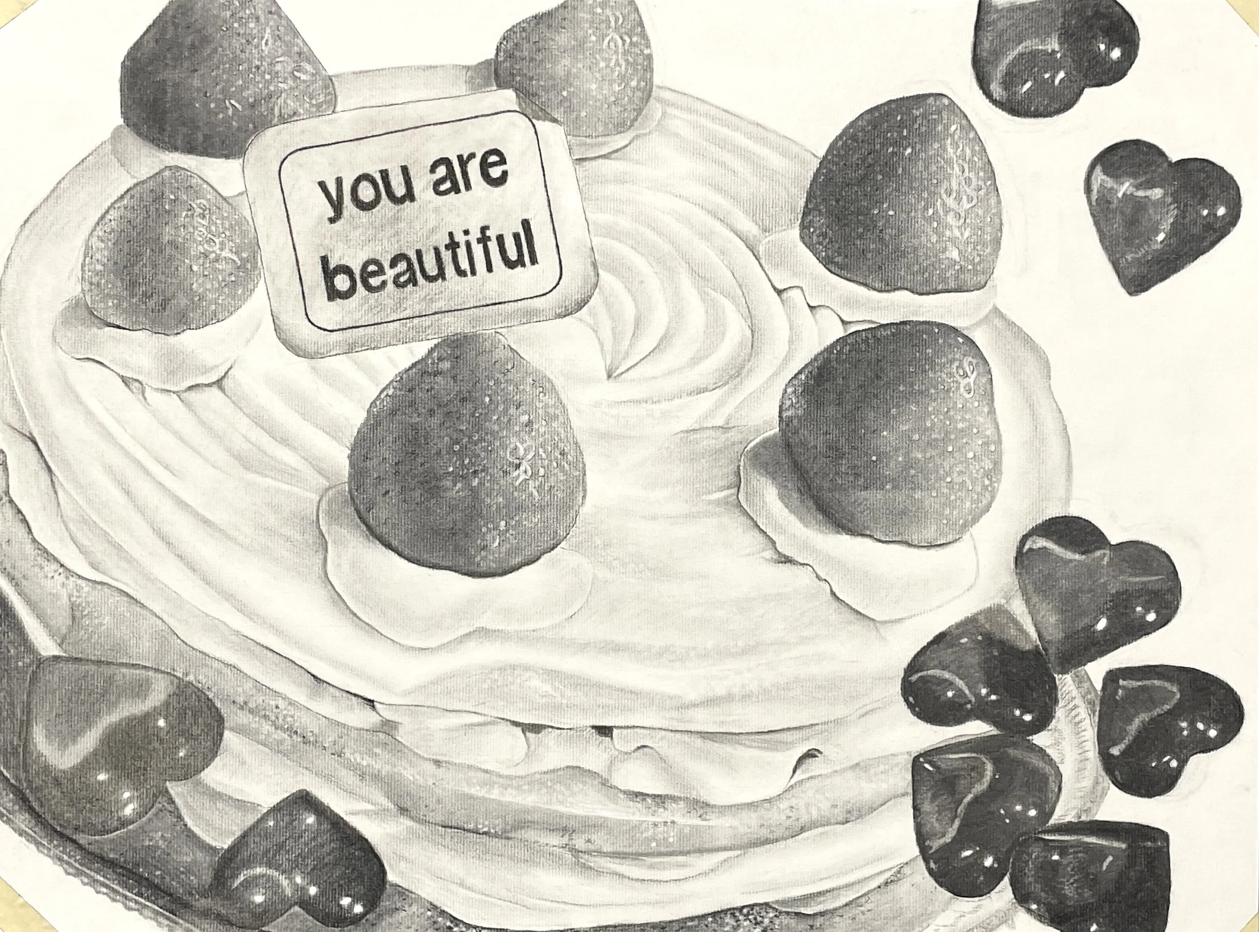 You are beautiful, 2023
Charcoal on paper