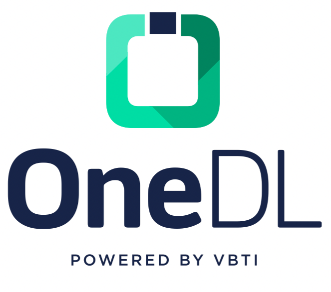 OneDL logo with a stylized square icon above the text 'OneDL' and the tagline 'Powered by VBTI' underneath.
