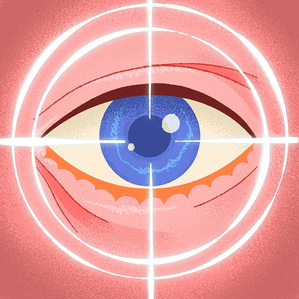 illustration of an eye close up