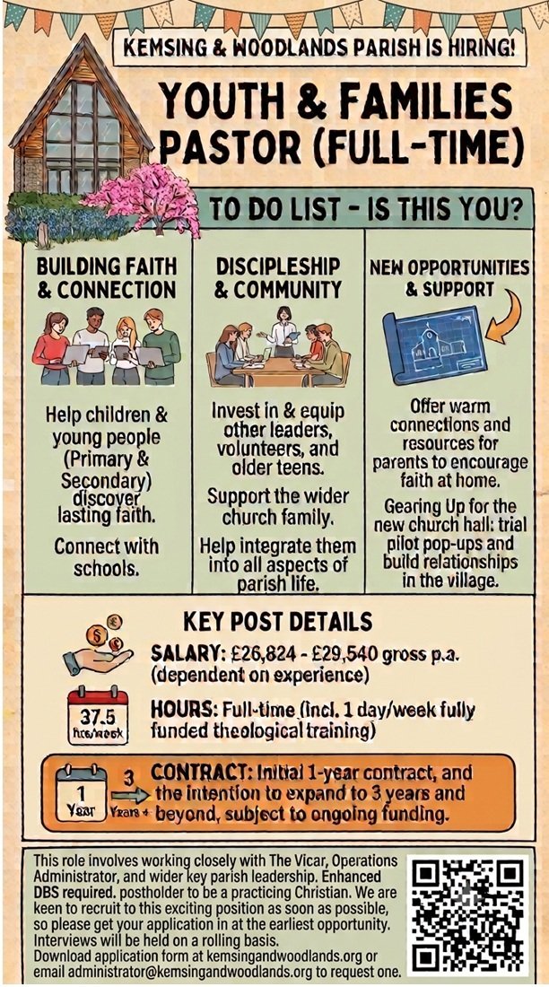 Job Vacancy: Youth &amp; Families Pastor