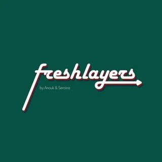 Feshlayers logo on a dark green background with the text 'by Anouk & Sercina' beneath.