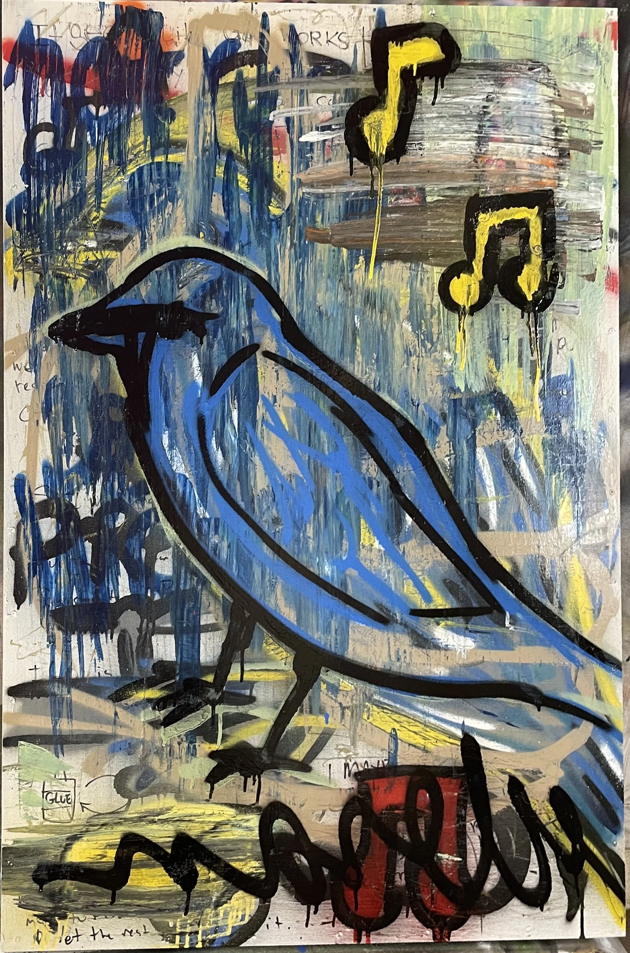 COLLECTED
bird song
32" x 48" paint on wood panel