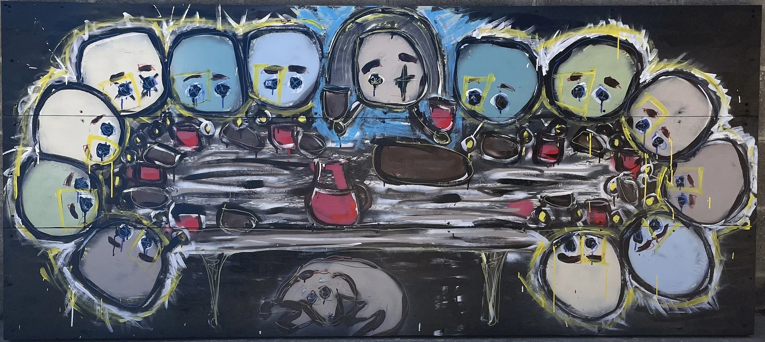 COLLECTED
the last supper
82" x 36" paint on wood panel