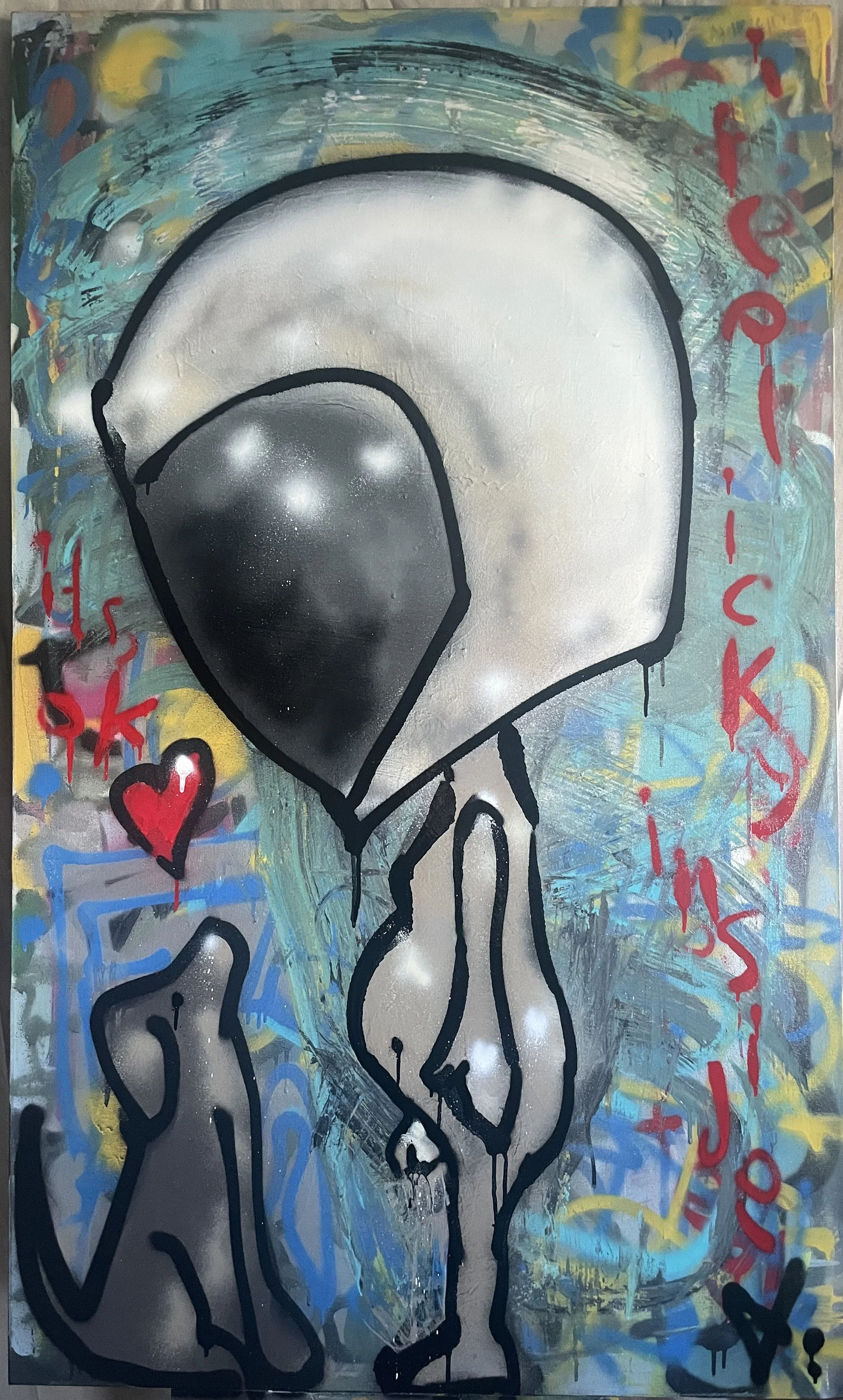 AVAILABLE
witness											36” x 60” paint on canvas… for me I grew up in a culture and family that did not ask questions out of curiosity, did not try to understand, they made many assumptions and ran with narratives behind my back judging and cond