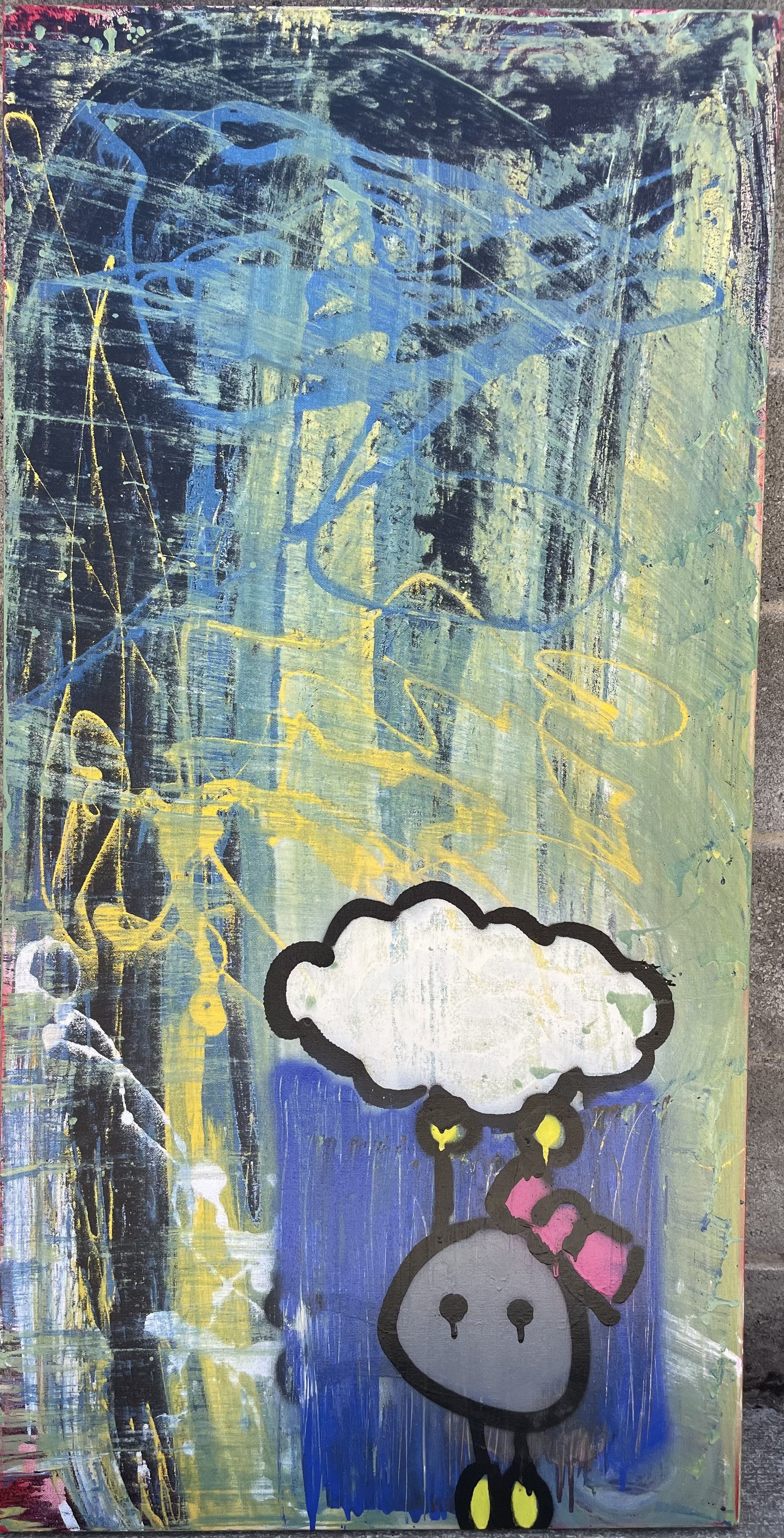 COLLECTED
hanging on ... but barely
24" x 48" paint on canvas