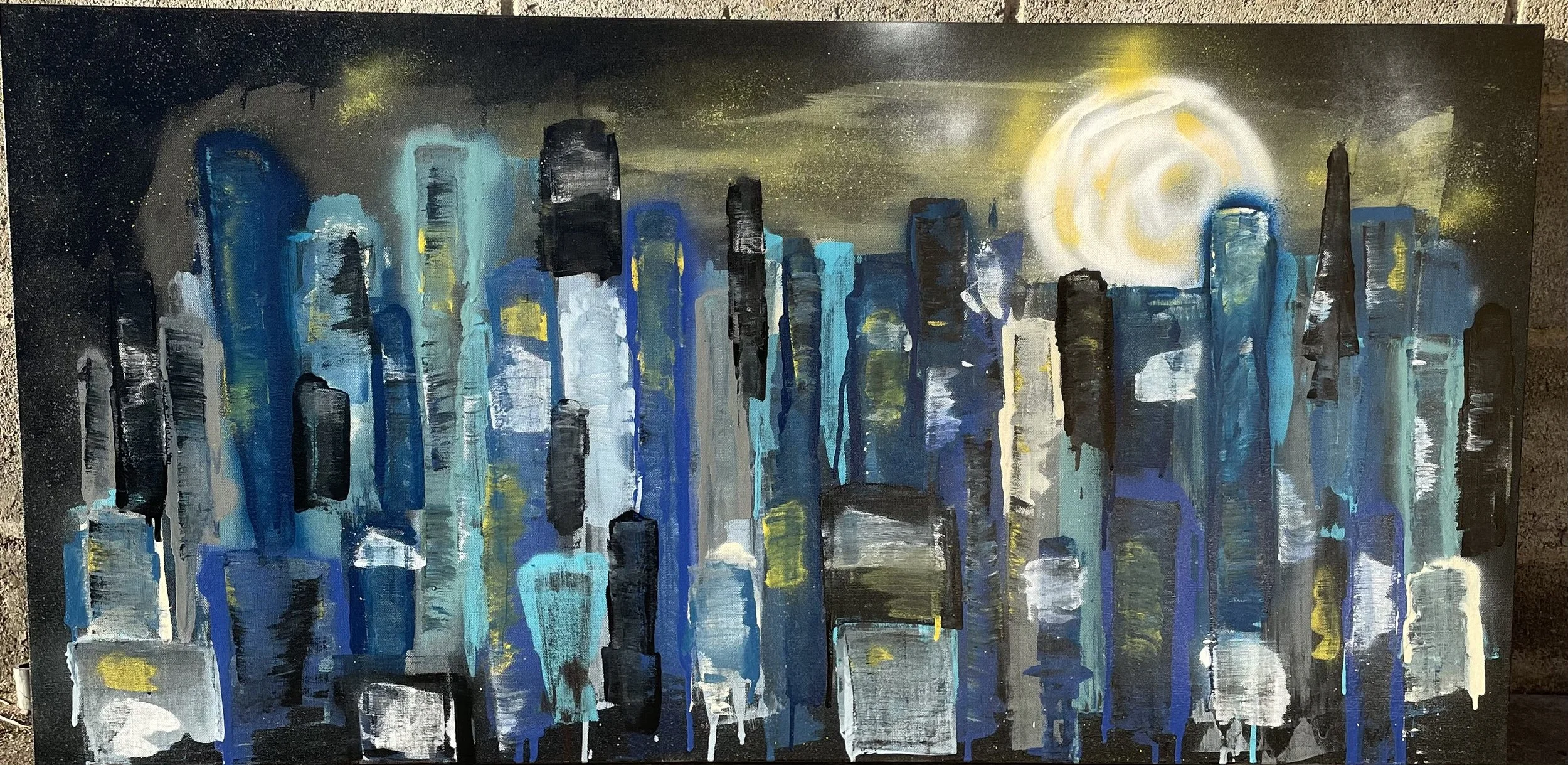 COLLECTED
city blues
24" x 48" paint on canvas