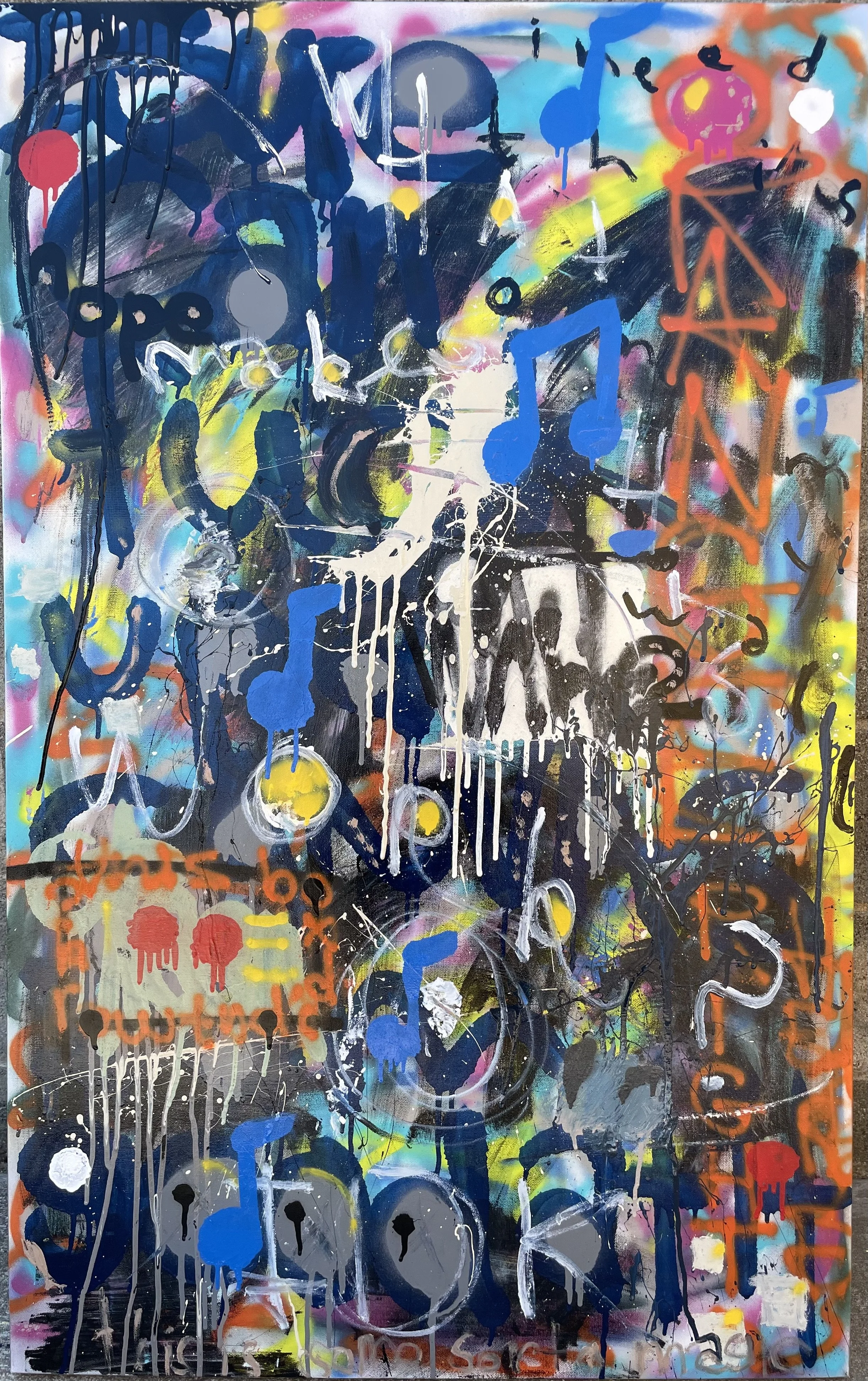 COLLLECTED
this works… but i don’t know why
30” x 48” painting on canvas… I paint because I am called to paint… I might not paint forever or even after this one.. I probably will paint again but I’m not sure.. I’m not sure about lots of things… I thi