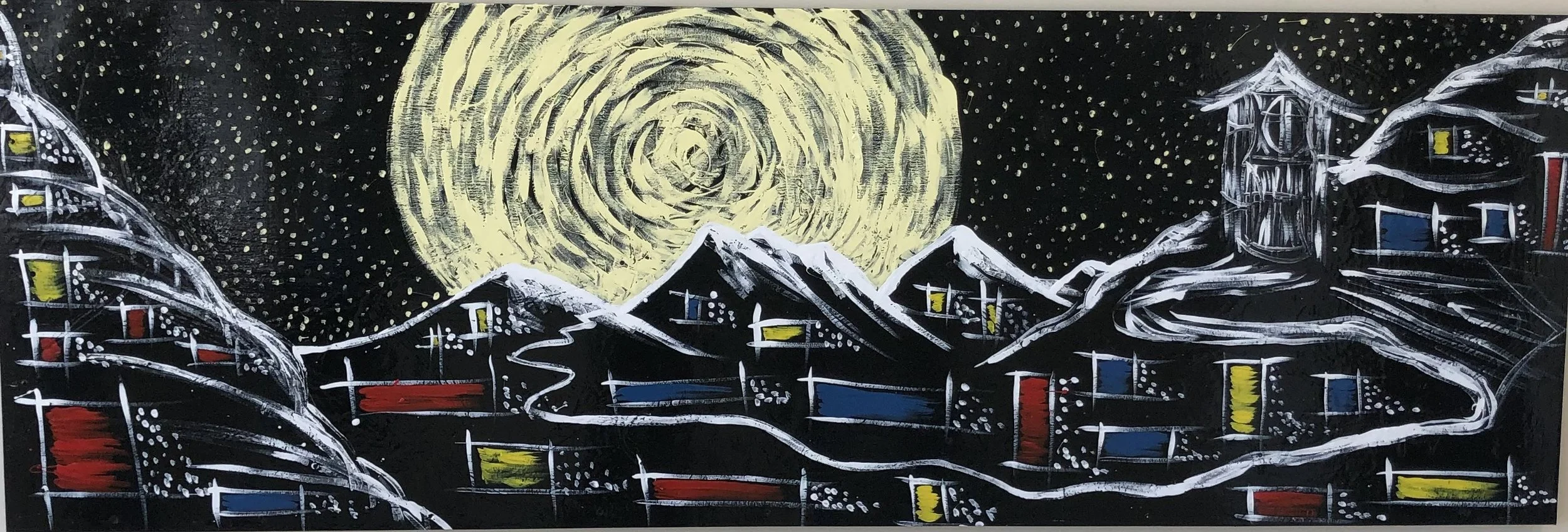COLLECTED
narrow gate
72” by 24” painting on wood panel… The concept is that there are many colorful and shiny things that in their proper place are harmless... but when placed at the altar of our existence to worship, cause harm and chaos and eterna