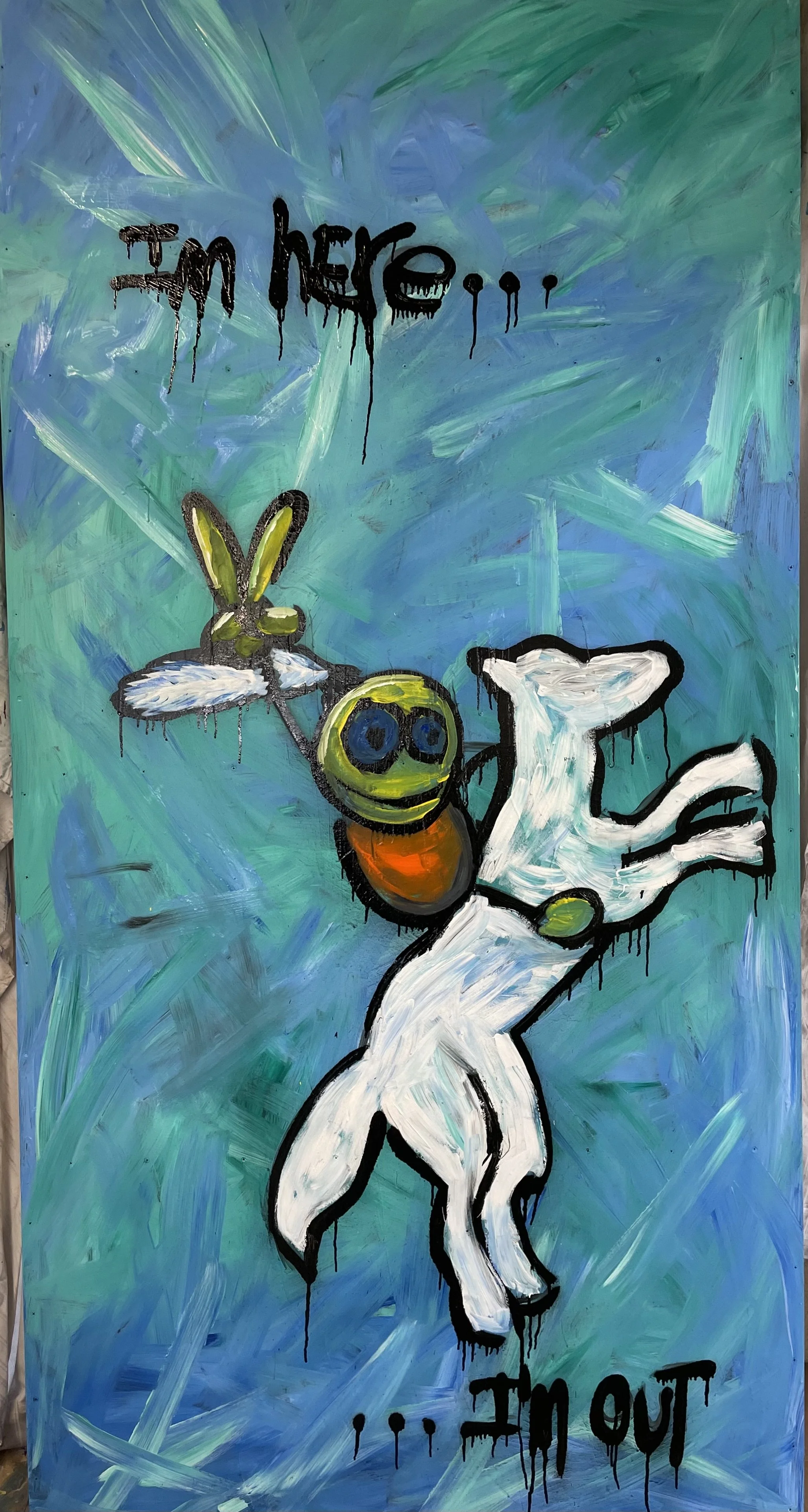 COLLECTED
i'm here i'm out
48" x 96" painting on wood panel