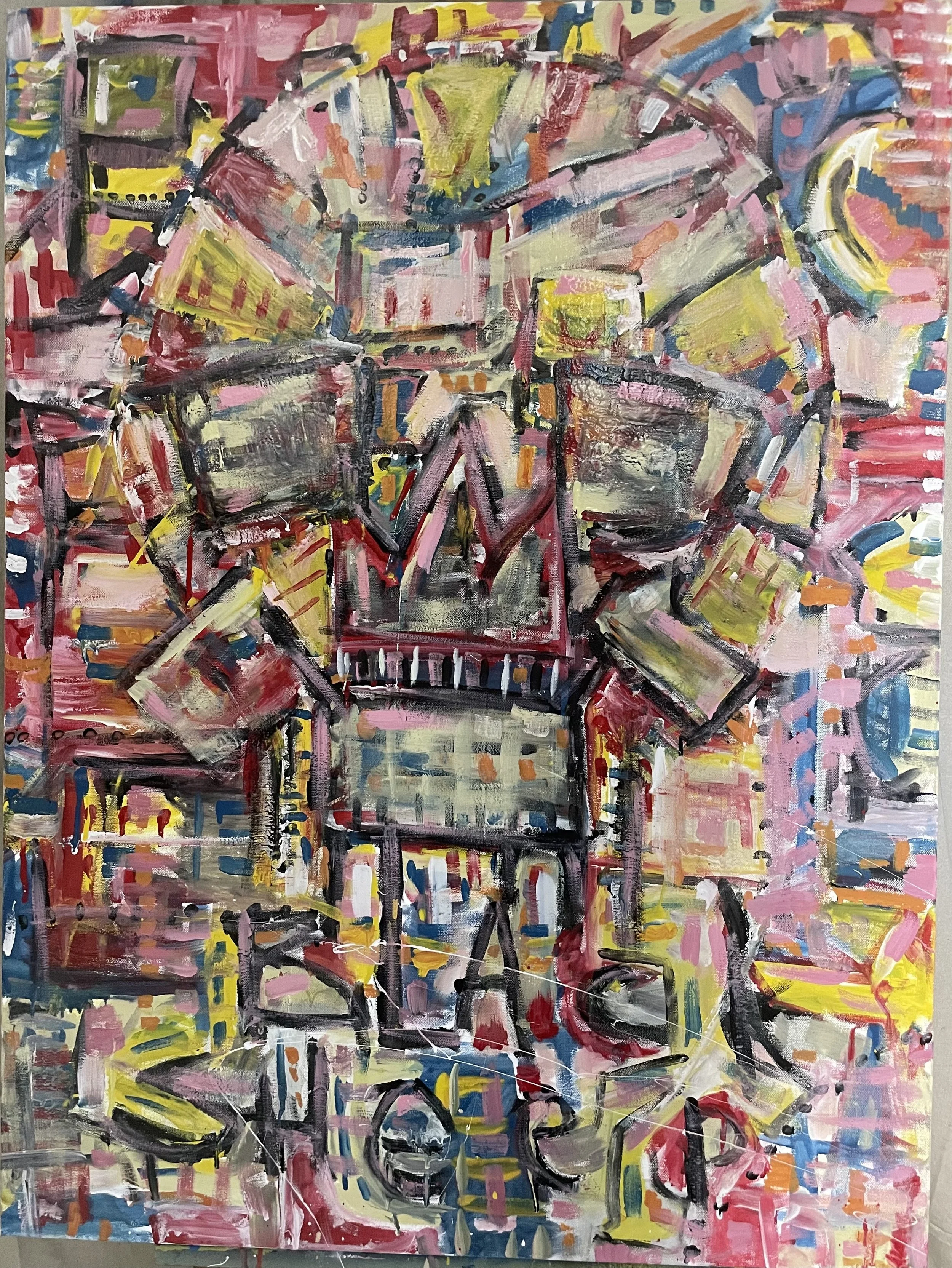 AVAILABLE
golden boy to black sheep					30” x 40” paint on canvas… it’s one thing to understand intellectually why someone is the way they are and even in dysfunctional family dynamics seeing that these patterns develop many times over in many famili