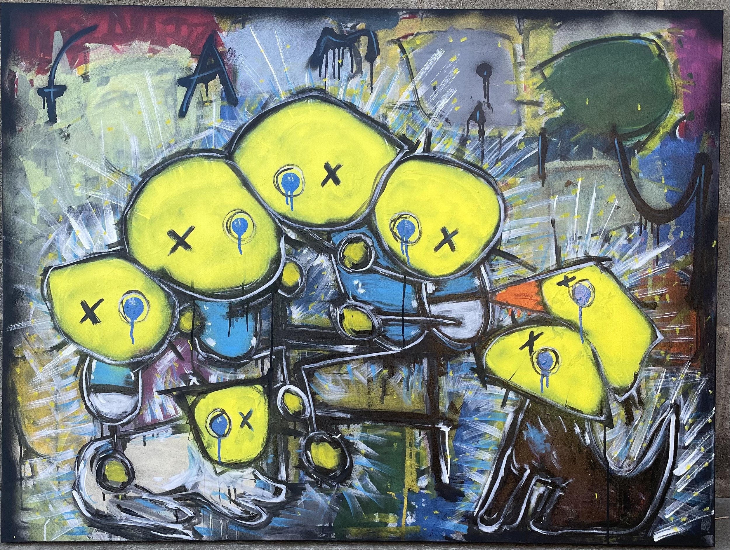 COLLECTED
family
48” x 36” painting on canvas… family done right seems to have an element of having each other’s backs … sometimes having each other’s backs looks like protecting them from harming themselves and others and many times it’s simply list