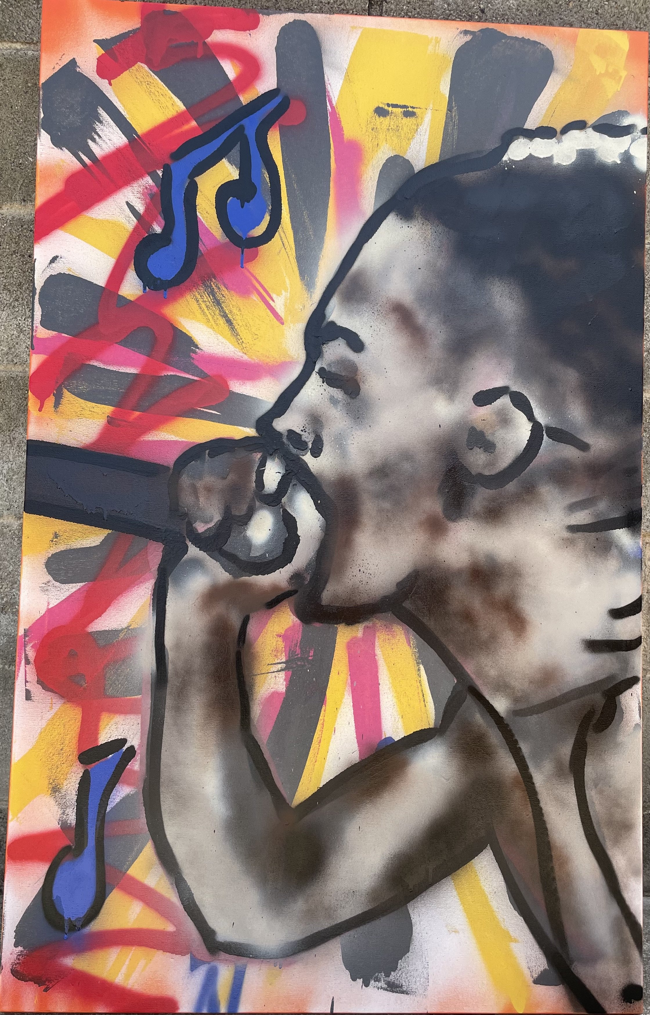COLLECTED
troubled genius
30" x 48" painting on canvas... this human was amazing at music and he also was violent toward women and men...people loved him and still do and they hated him and still do..
I'm a fan.. he seemed to be searching as many art