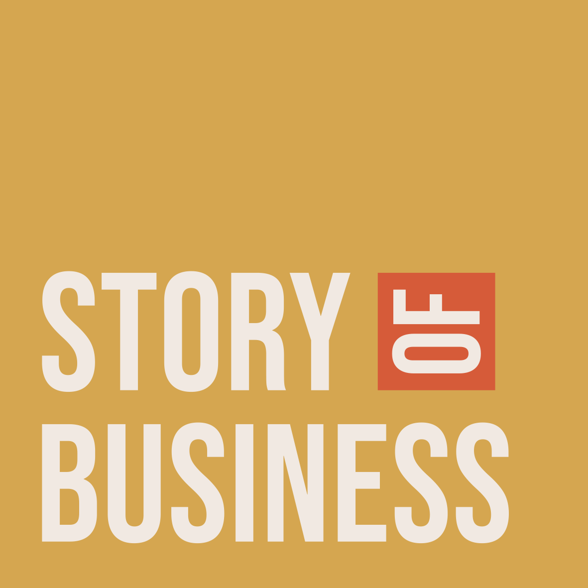 Cover image with bold text that reads 'STORY OF BUSINESS' on a mustard yellow background.