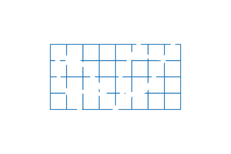 Two white bottle icons in front of a blue grid rectangle to represent the copy beneath that speaks to the bottle drop.