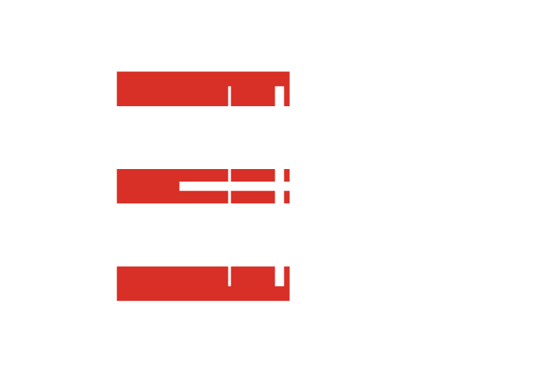 White graph icon in front of three red horizontal lines to represent the copy beneath that speaks to developing graphs.