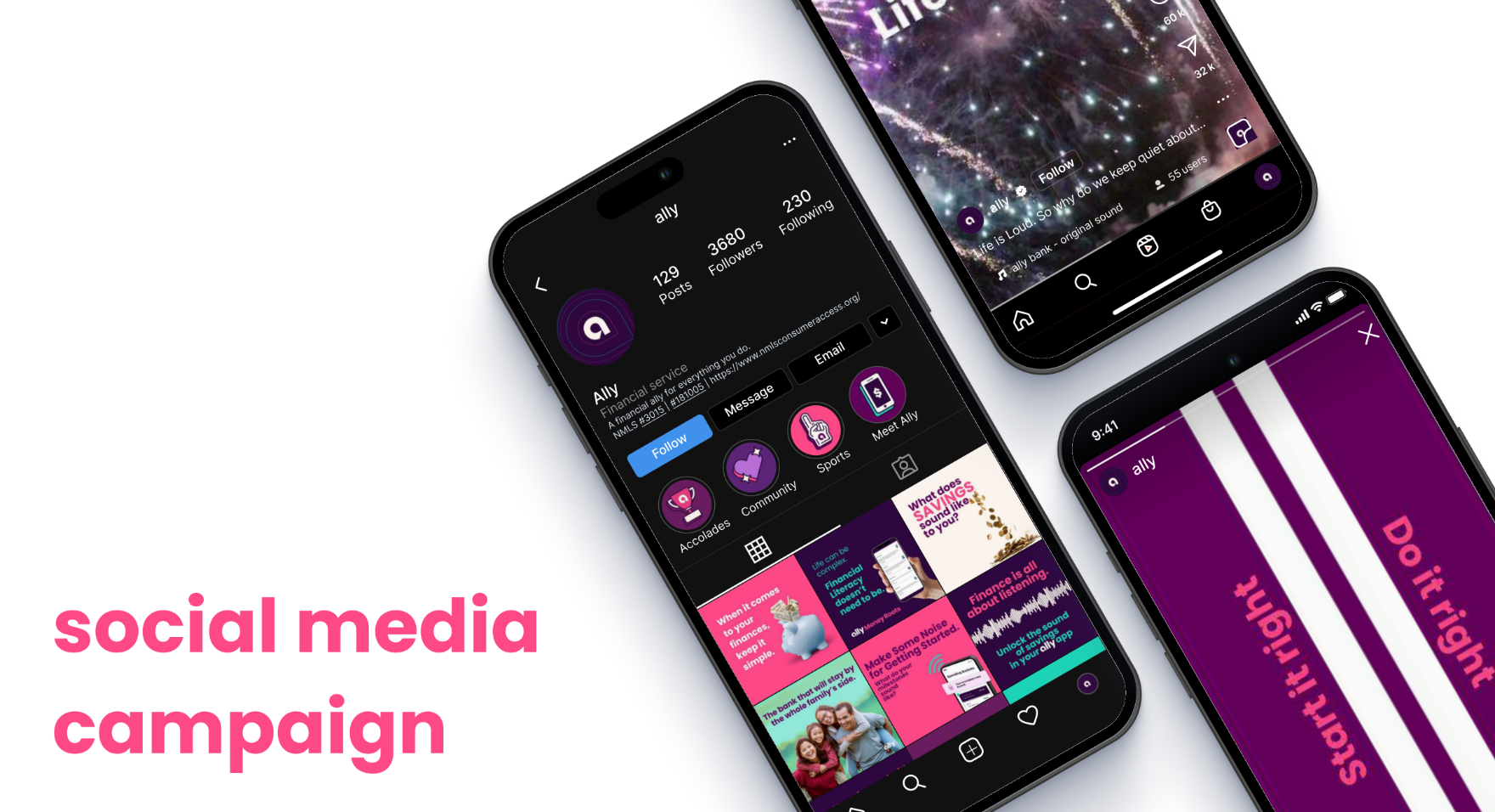 I lead the design of new content and a revamped social media presence that reinforces Ally as a reliable, trusted source while still showing personality to relate to viewers.
