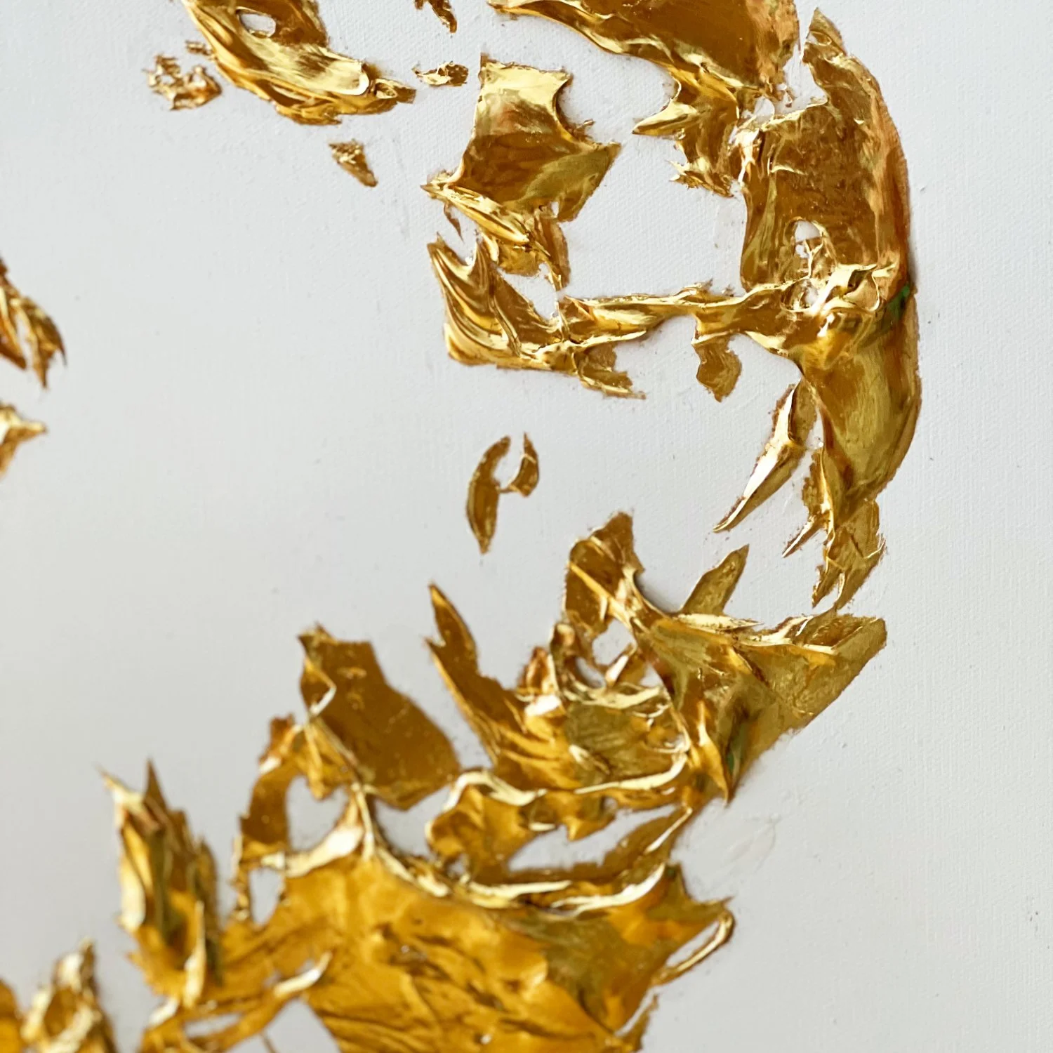 Golden Planet by Emanuela Hauth, an original Auric Art artwork created with hand-applied gold leaf.