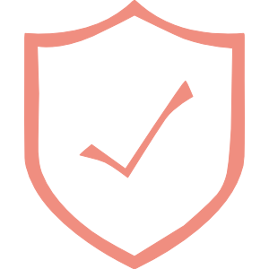 Illustration of a shield with a checkmark inside.