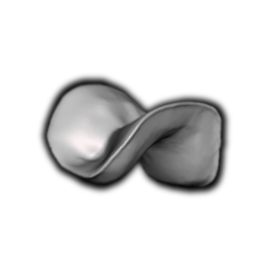 A close-up black-and-white image of an oyster shell opening to reveal a pearl inside.