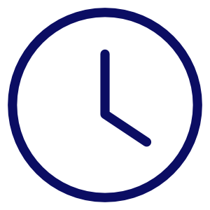 An analog clock showing the time as 3:00.