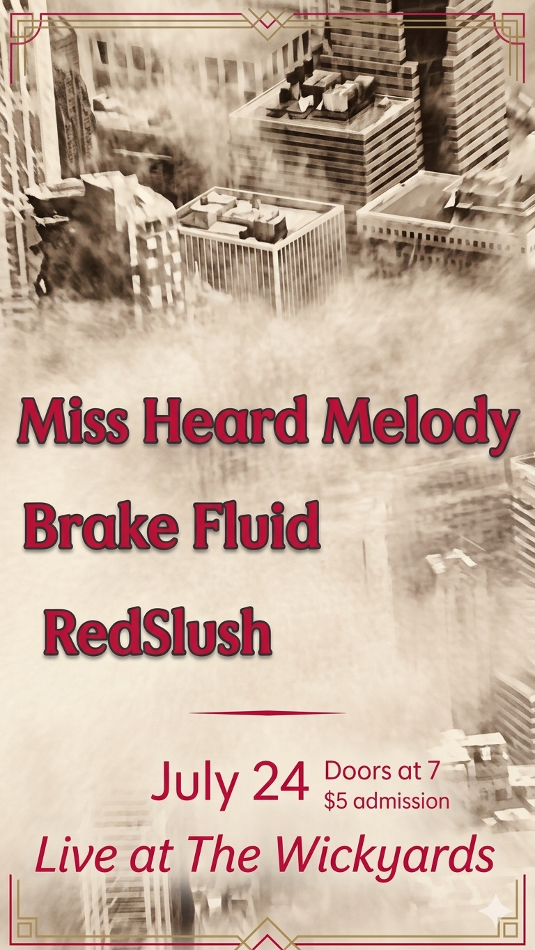 Miss Heard Melody, Brake Fluid, and RedSlush