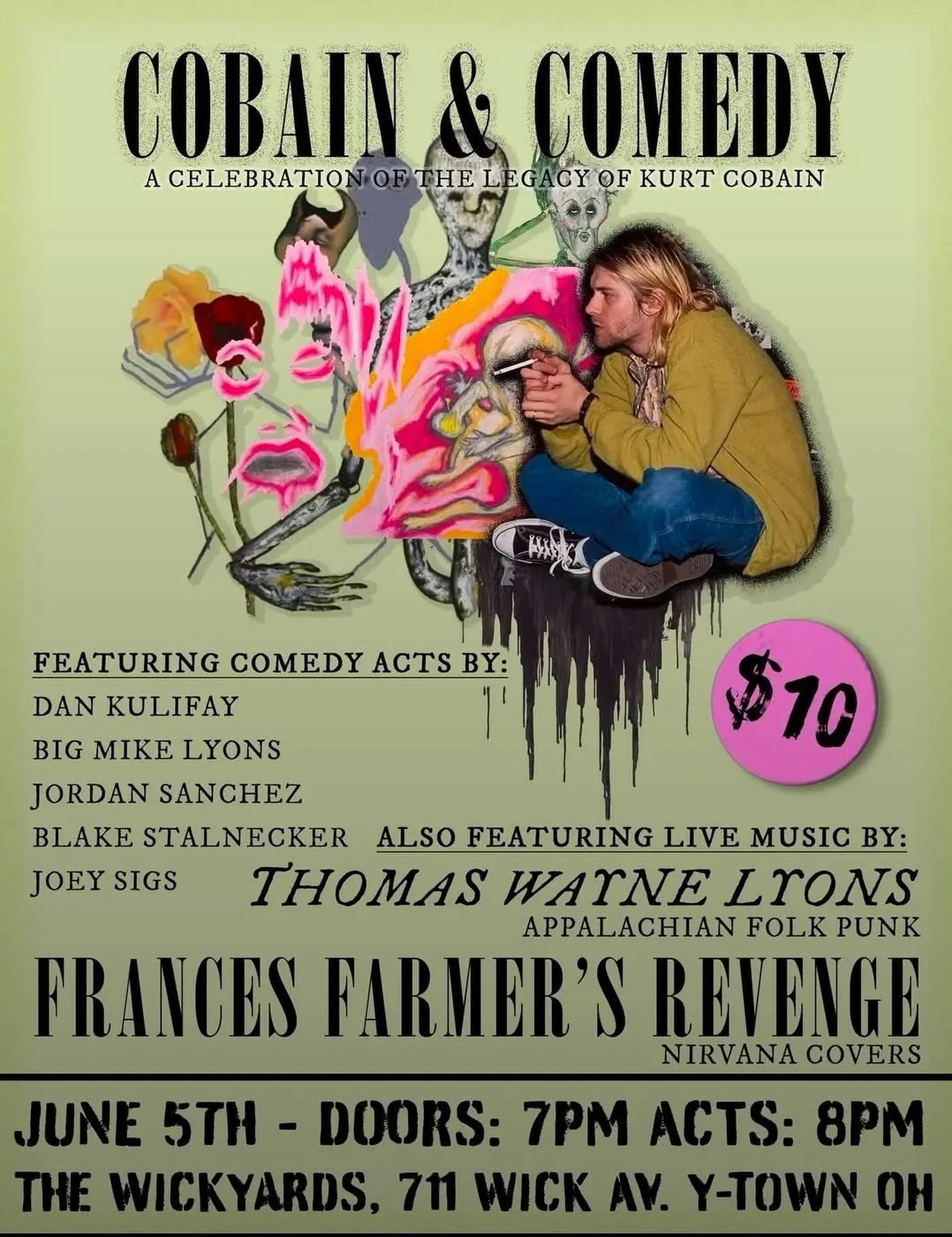 You like Nirvana? You enjoy stand up comedy? How&rsquo;s a Friday night sound where you get to experience both on the same night? @francefarmersrevenge , Thomas Wayne Lyons are brining the tunes. And get ready to laugh so much before you listen to so