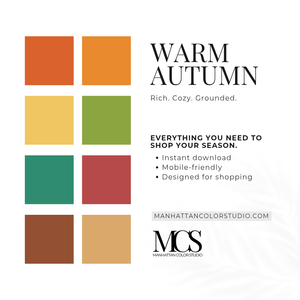 WARM AUTUMN - Seasonal Palette Guide