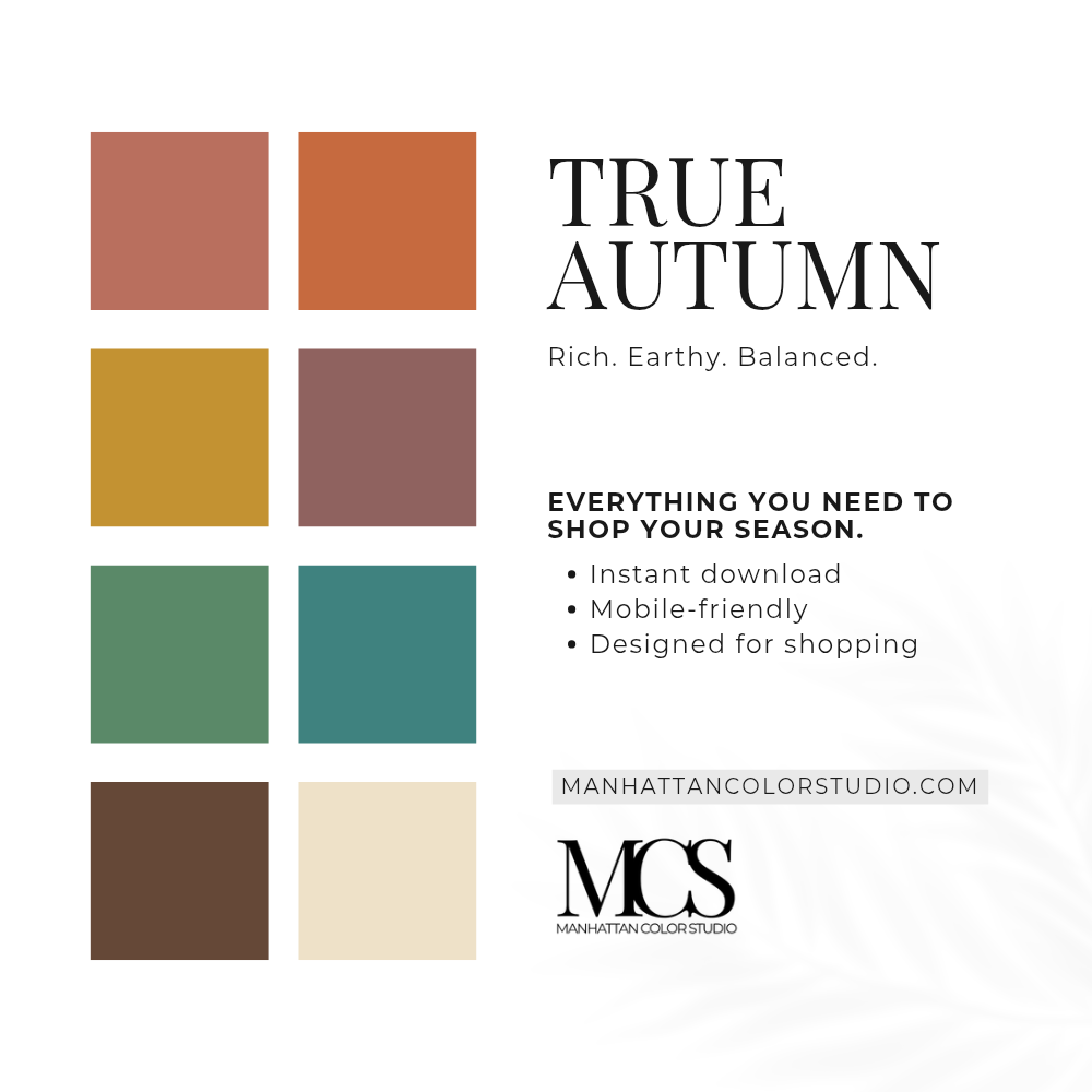 TRUE AUTUMN - Seasonal Palette Guide