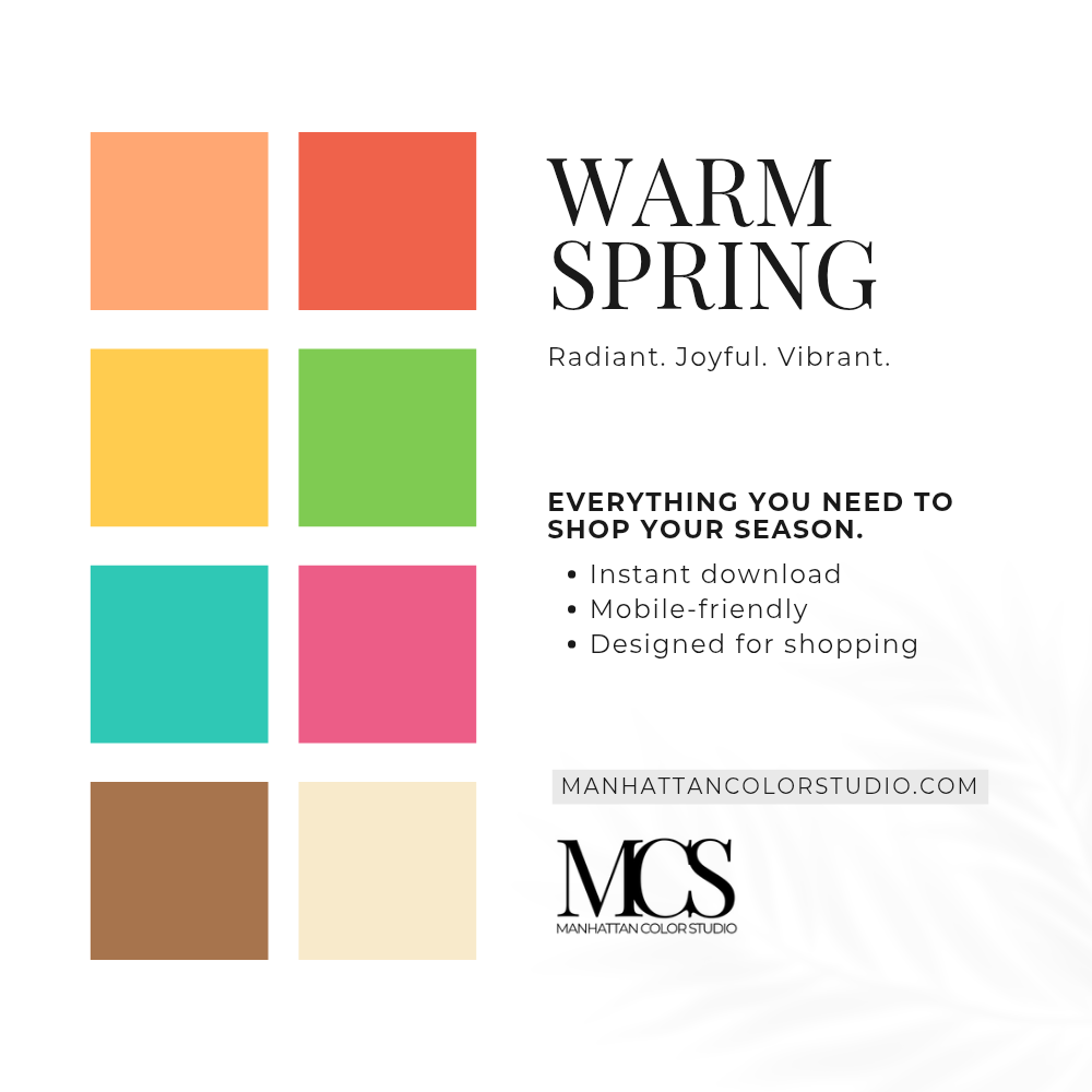 WARM SPRING - Seasonal Palette Guide