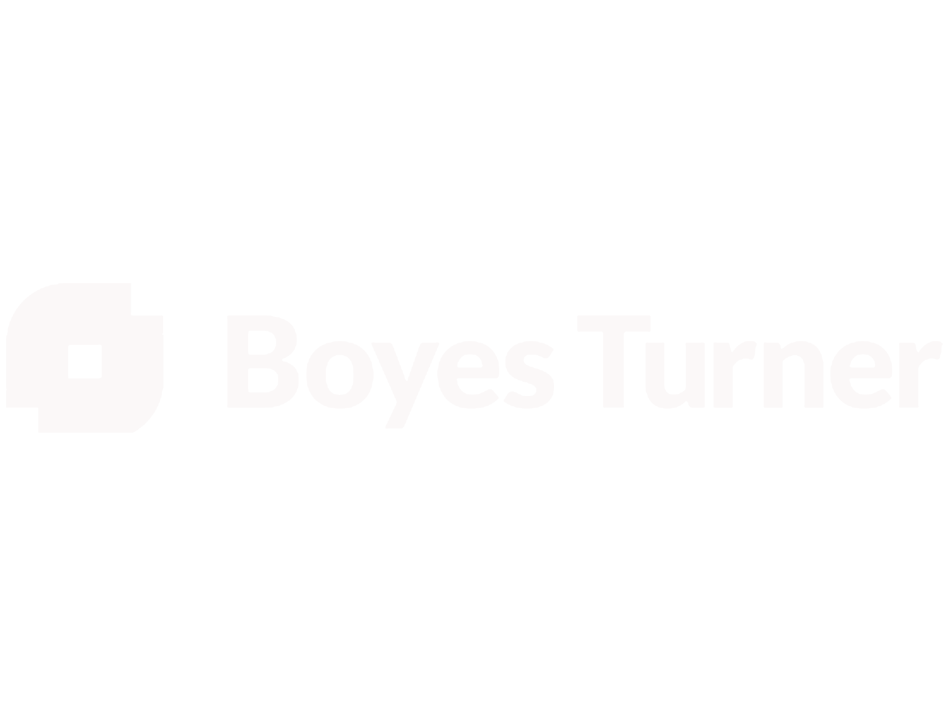 Black background with a white logo of a diamond shape and the text "Boves Turner" beside it
