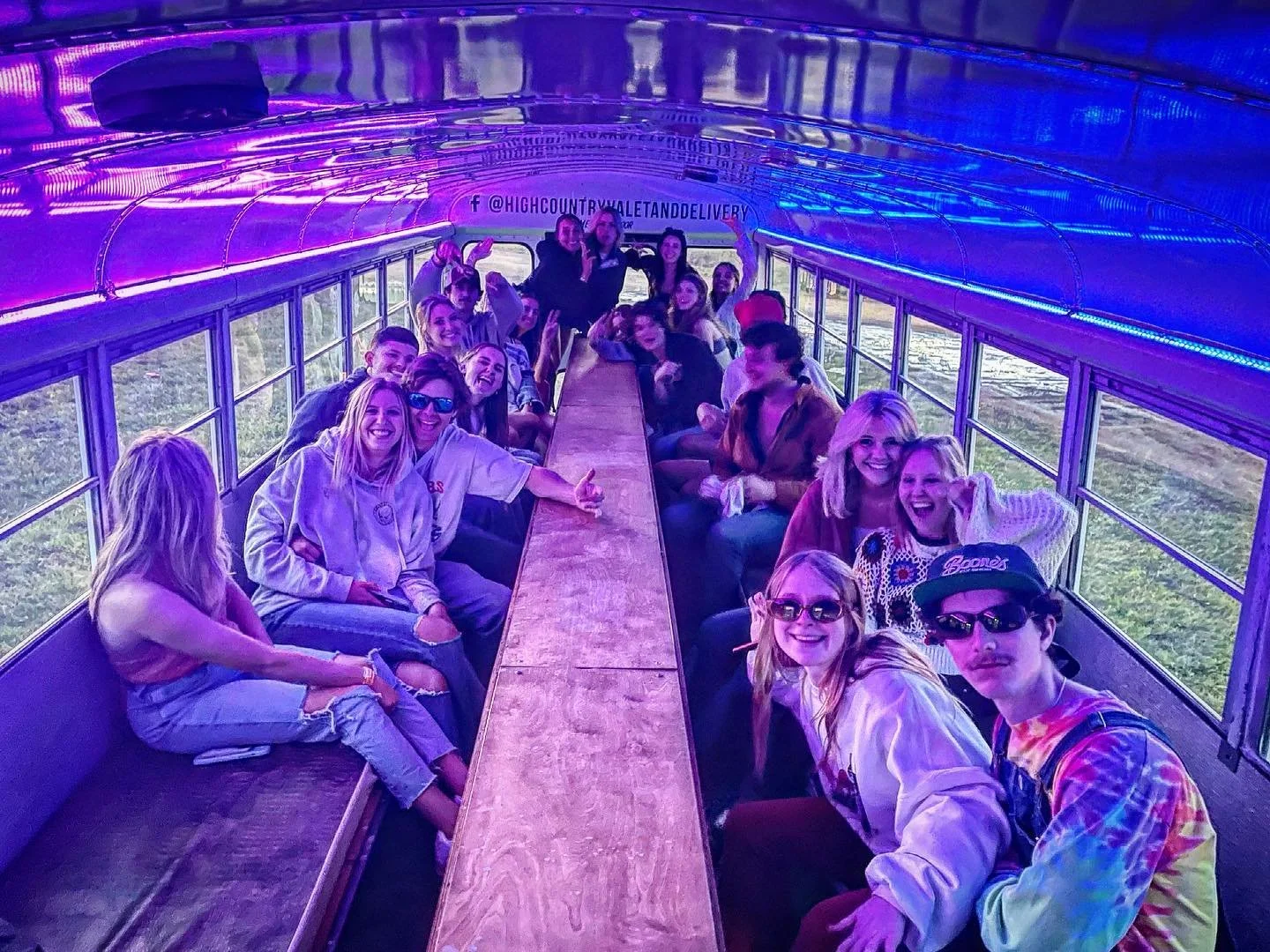Fun times last night @thawout.fest y&rsquo;all! Let us help with your next event. 1(800)454-2616 We can transport up to 80 at a time for tours in the Boone area! We are available for weddings, Greek events, birthdays, anniversary, bachelor bacheloret
