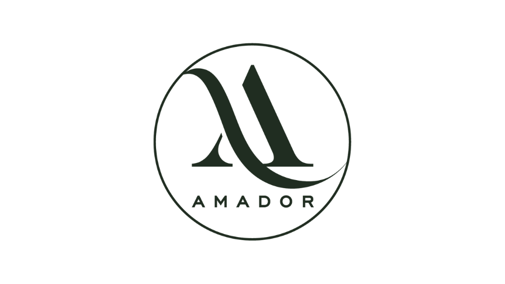 Logo with a stylized 'A' and 'Amador' written below, enclosed in a circle.
