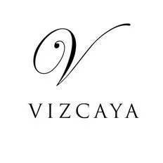 Logo with a stylized swirl and the word 'VIZCAYA' below it