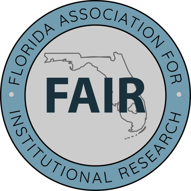 Florida Association for Institutional Research logo featuring an outline of the state of Florida.