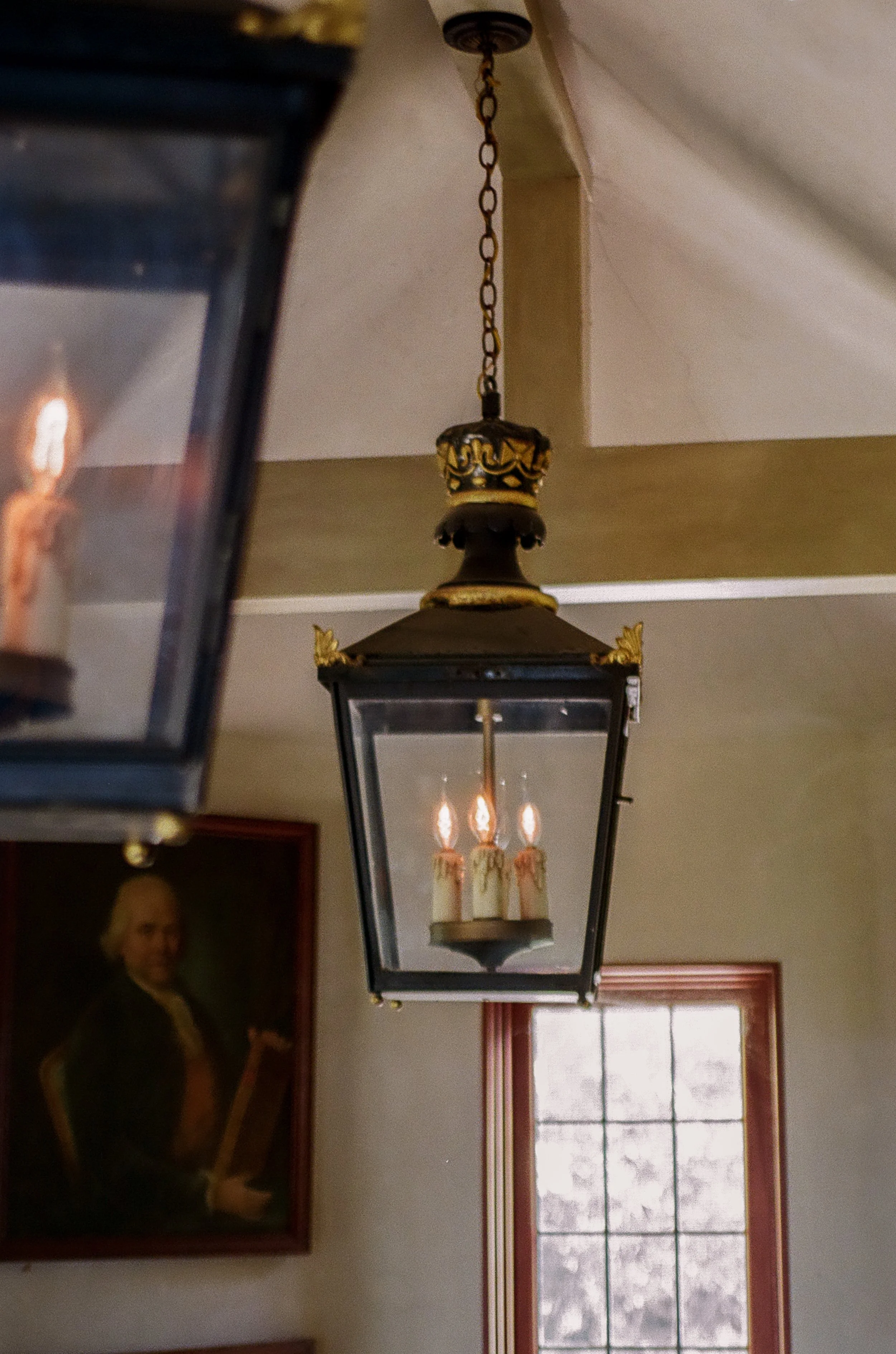 Lantern-lit entryway details at Lee Stanton Laguna Beach home