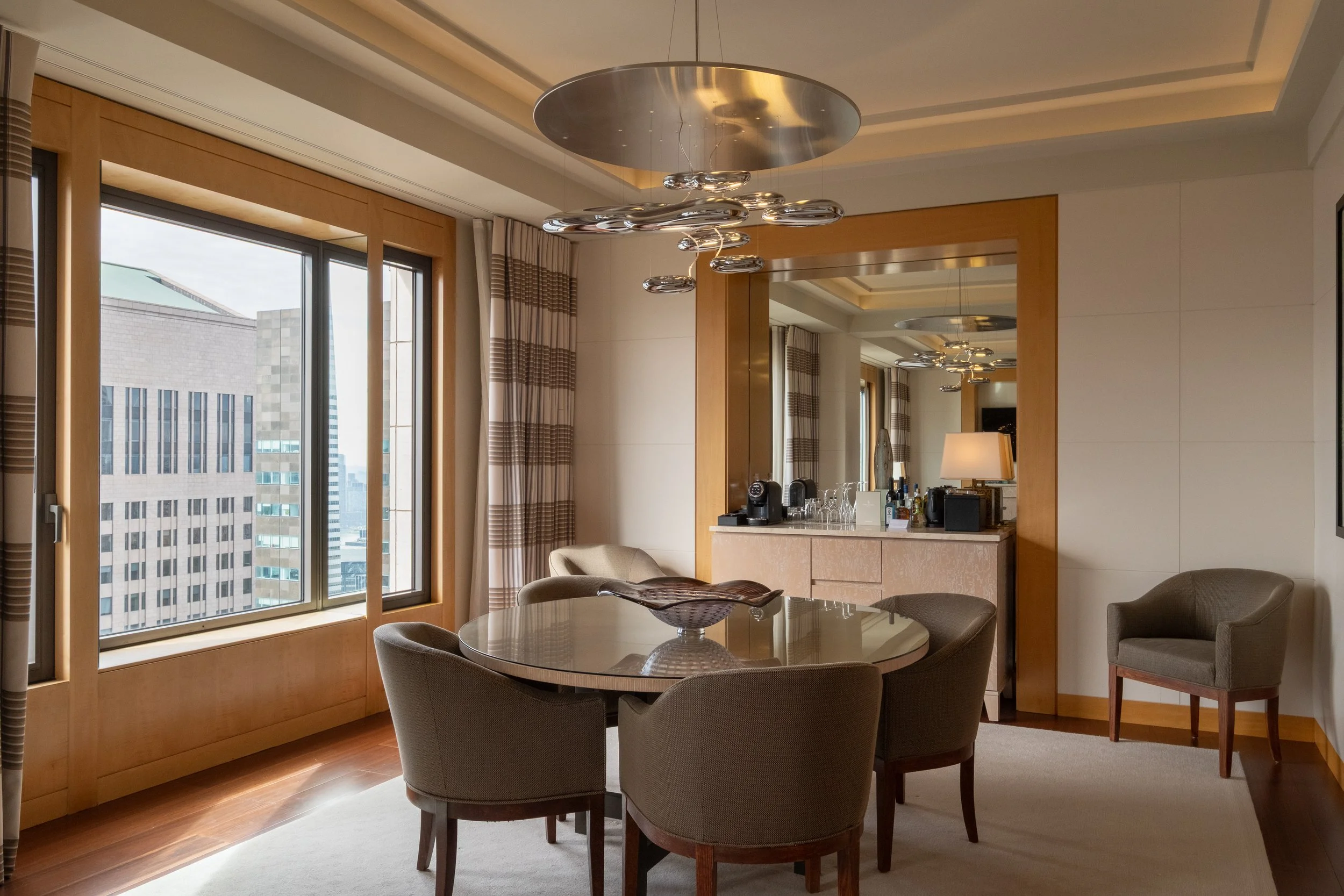 Suite dining room interior at Four Seasons Hotel New York
