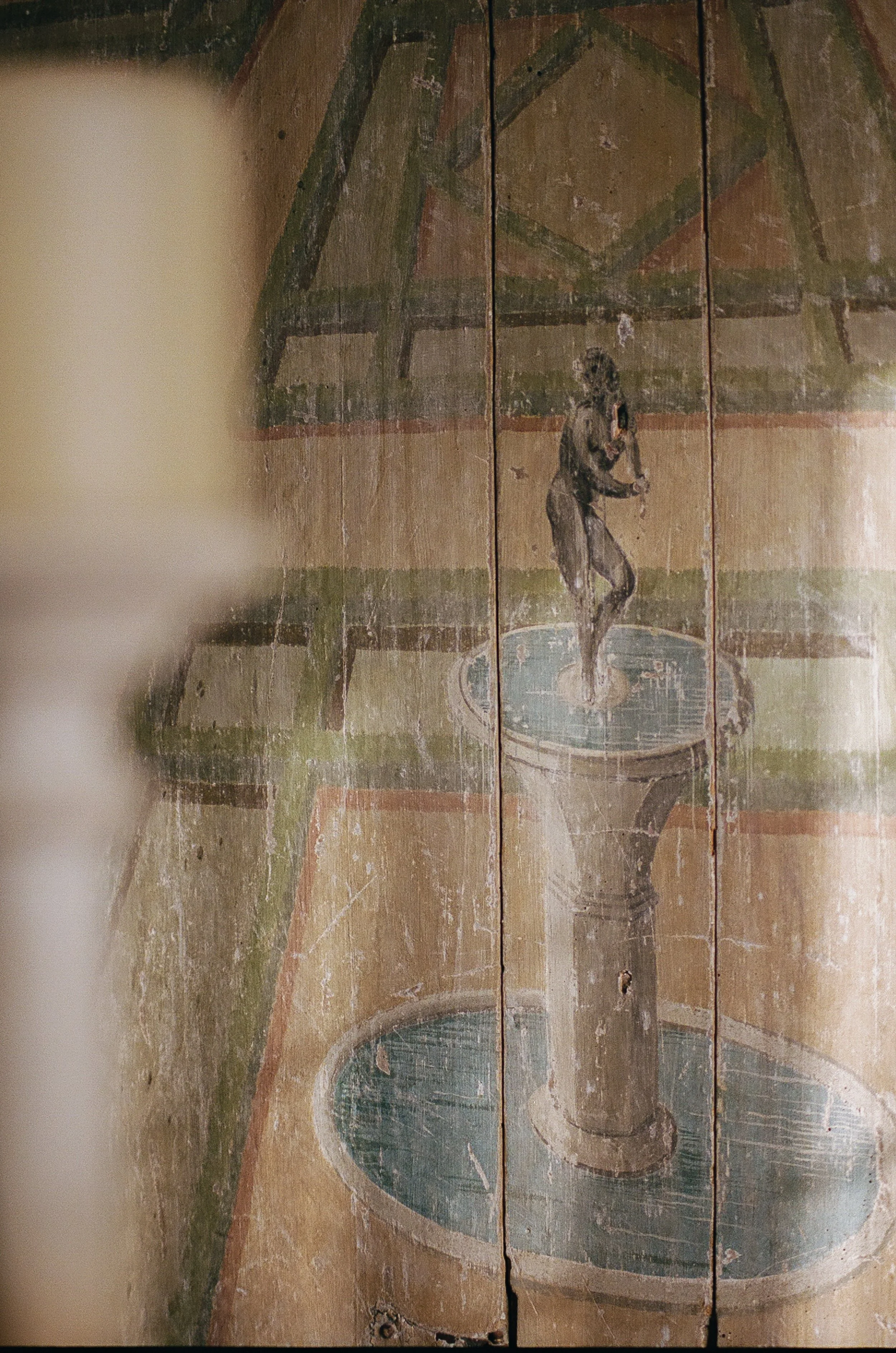 Antique armoire details at Lee Stanton Laguna Beach home