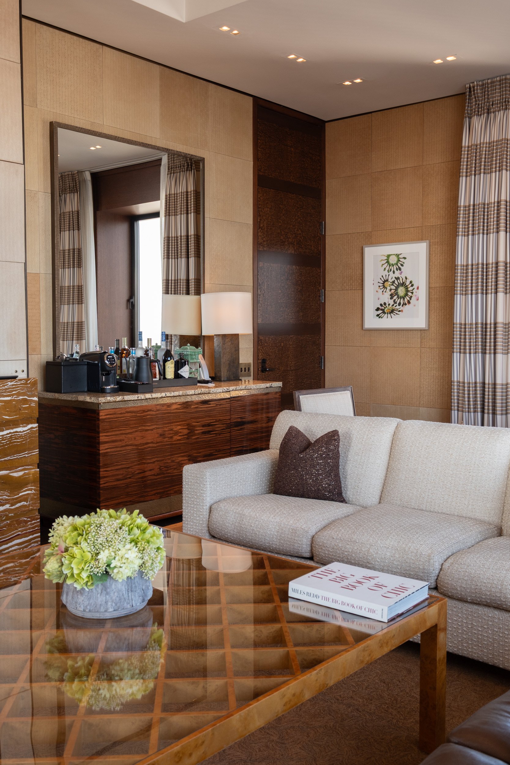 Suite living room interior at Four Seasons Hotel New York