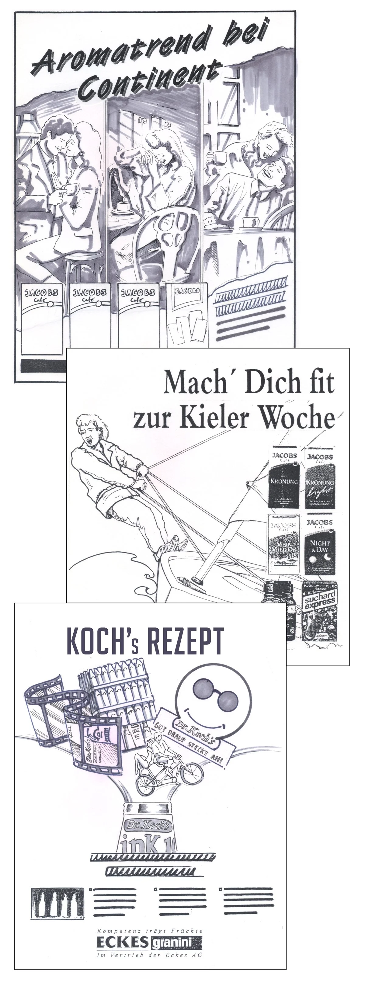 Campaign Concept Roughs - Jacobs & Granini