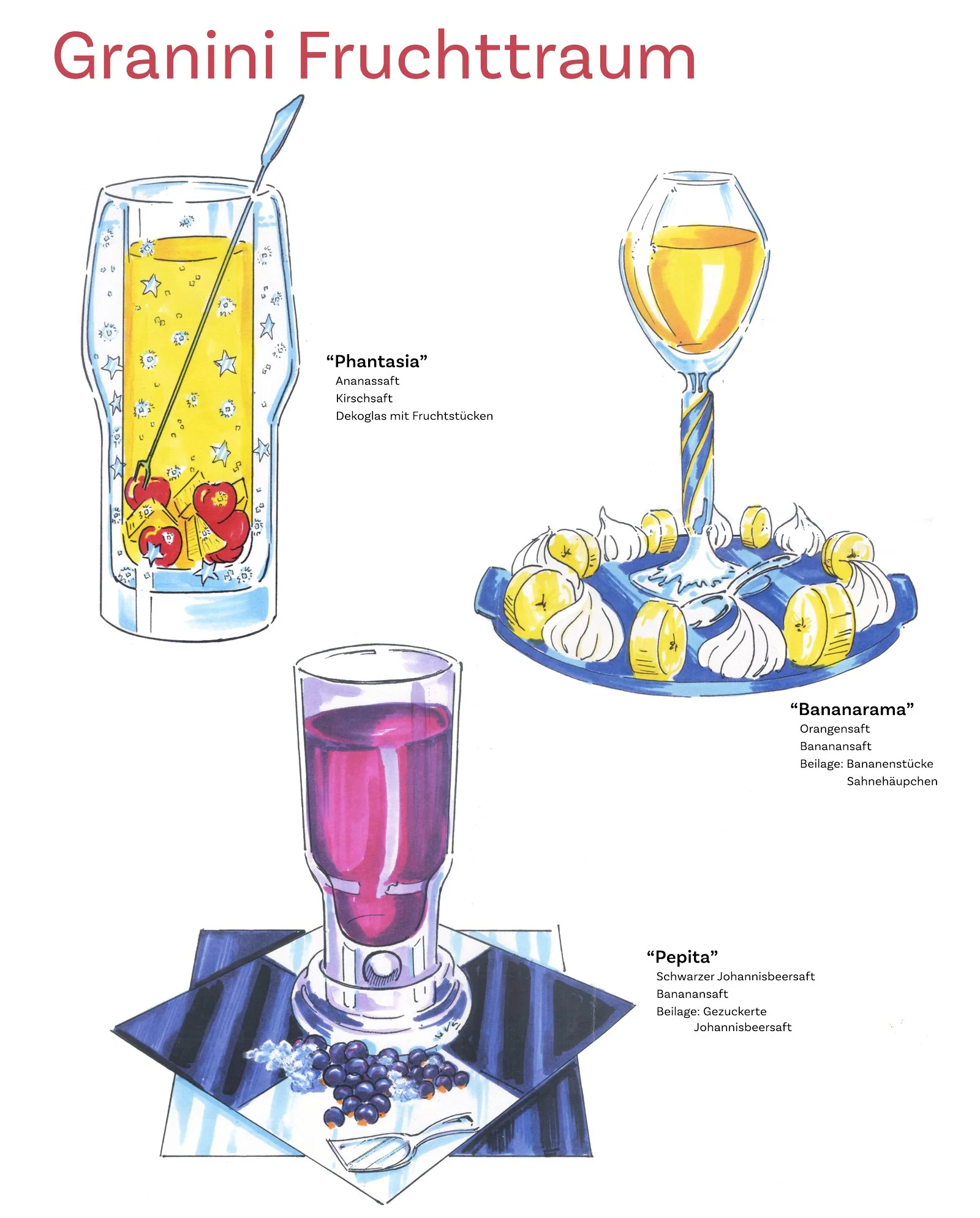 Specialty Drink Design Roughs - Granini