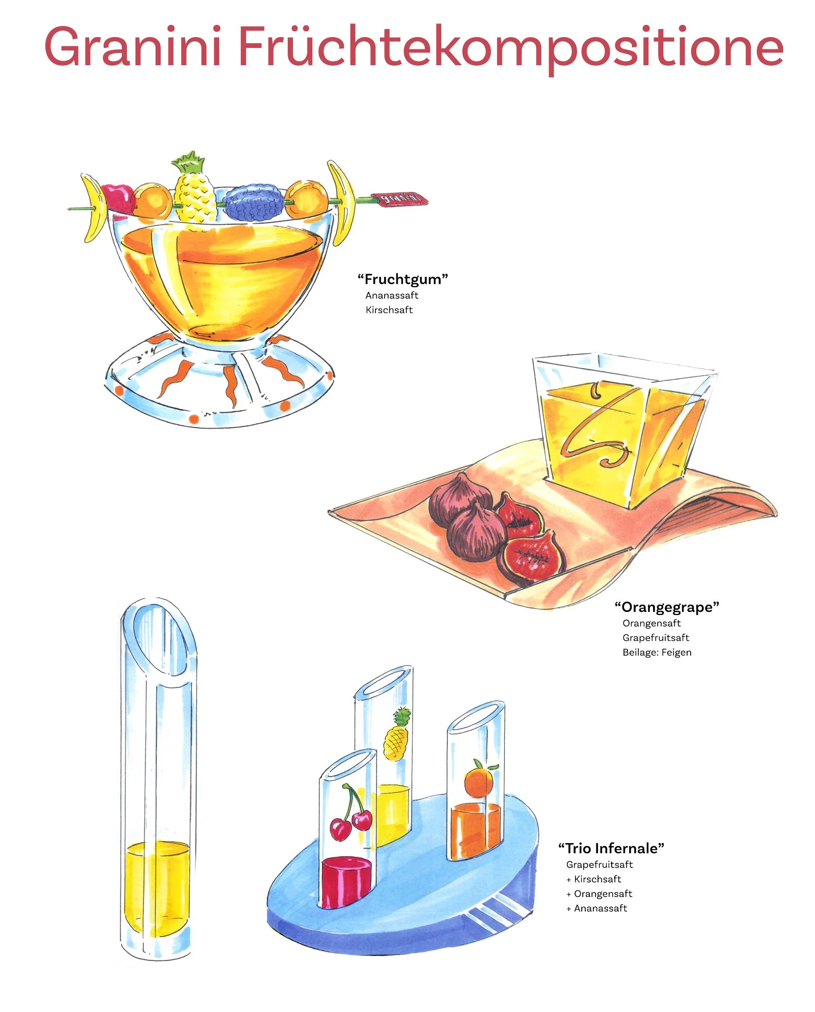 Specialty Drink Design Roughs - Granini