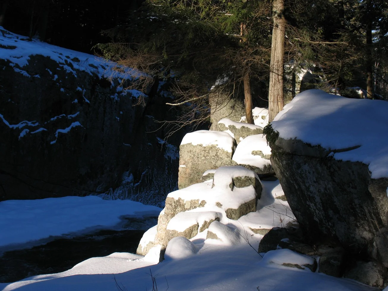 Light on Snowy Ledge