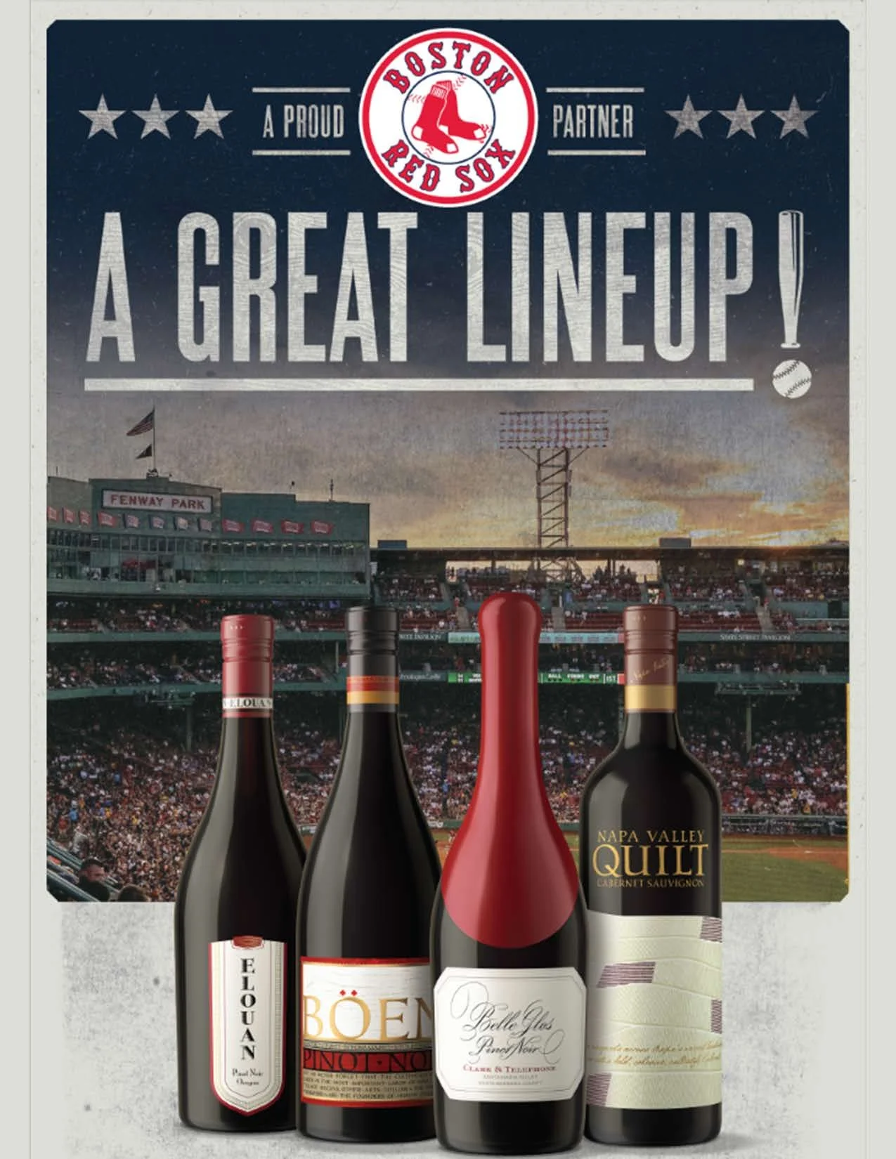 Wines from Copper Cane Portfolio at the Red Sox Opening Day back in 2023.