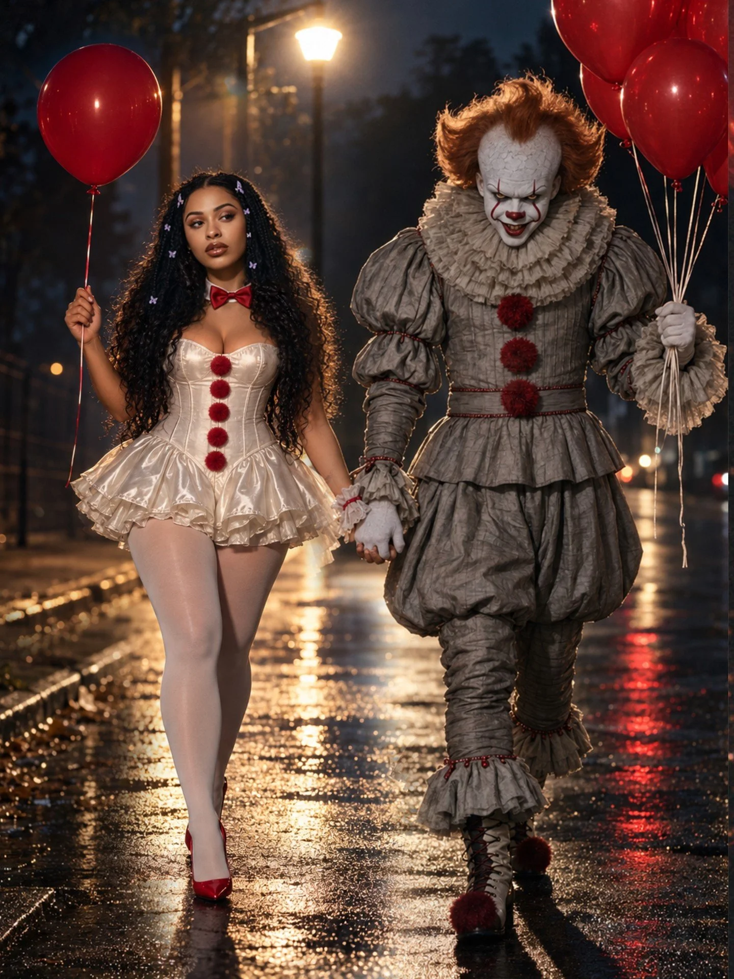 You'll float too&hellip; 🎈🤡

Who said Halloween photoshoots have to be ordinary? A little beauty, a little horror, and a whole lot of cinematic magic. 🖤

Step into your own horror movie with Top Tier Virtual Studio. No costumes, no sets, no limits