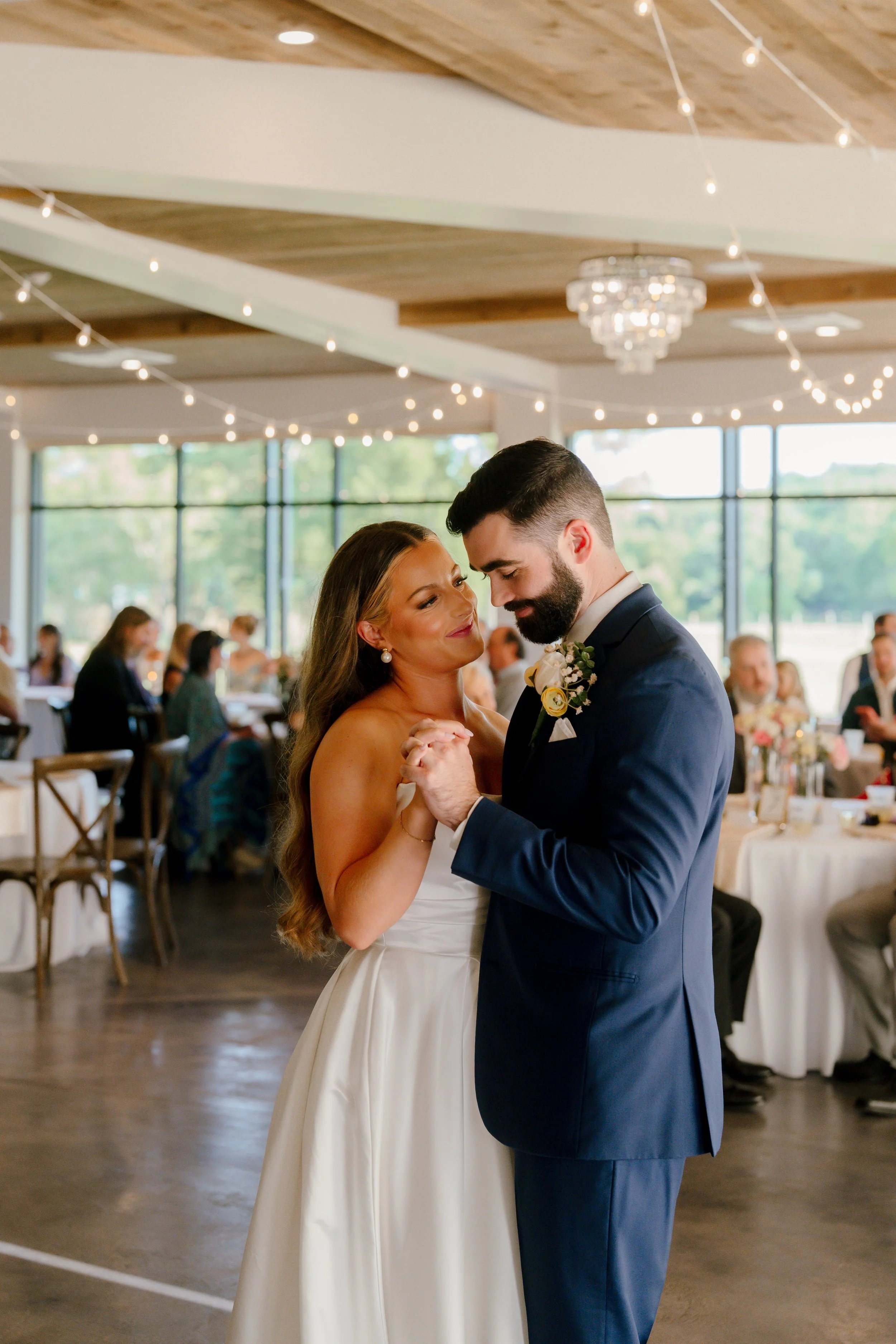 Bride and Groom. First Dance at Rusty Tractor. Beautiful Wedding