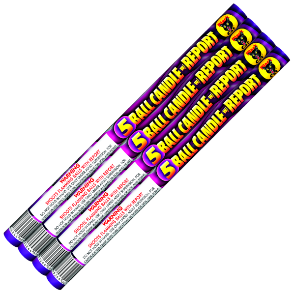 5 BALL ROMAN CANDLE W/REPORT