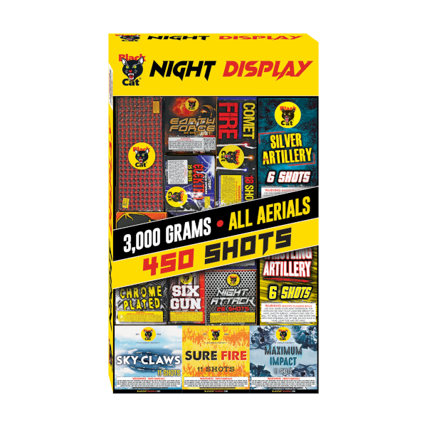 NIGHT DISPLAY 450 SHOTS AERIALS